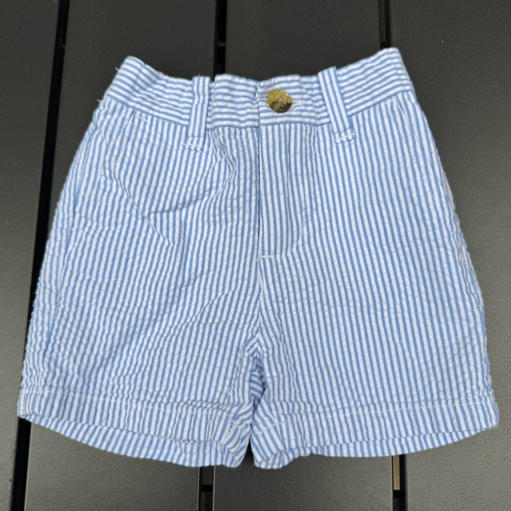 Janie and Jack Light Blue Striped toddler Shorts